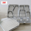 Recipiente de alumínio descartável de 3 compartimentos para alimentos